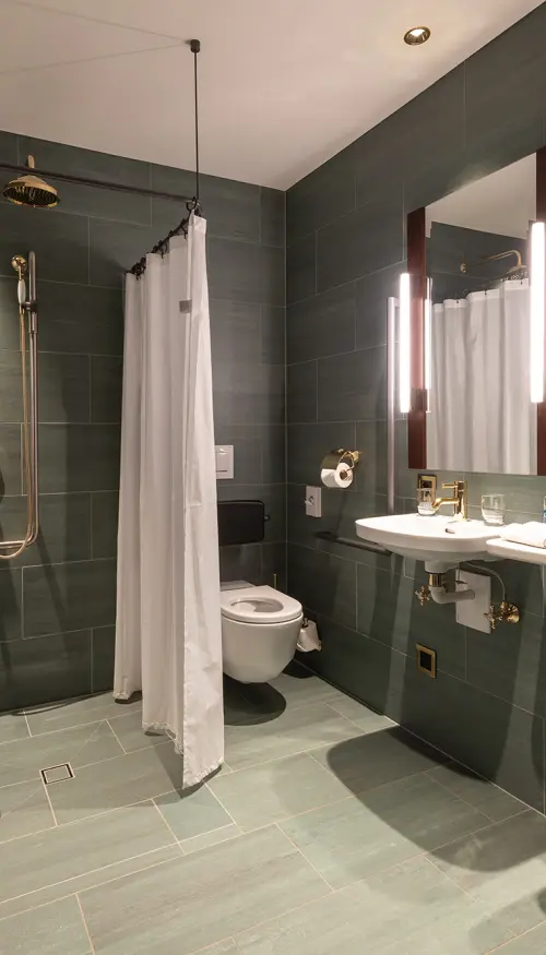 Deluxe Cabin Barrierefrei - Bad Horn