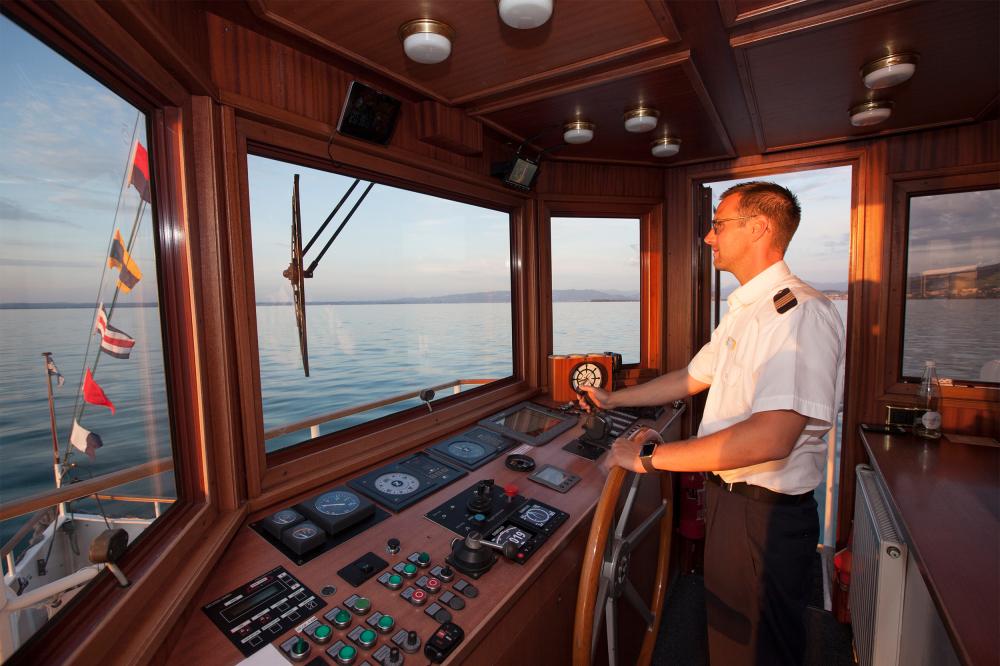 Martin Neubauer - ...steers the fortunes of the hotel’s own motor yacht M.Y.  Emily on Lake Constance.